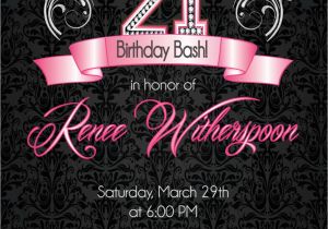 21 Birthday Invites 21st Birthday Invitation 21st Birthday Party Invitation