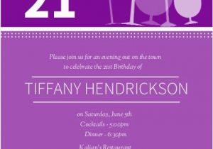 21 Birthday Invites Cocktail Glasses 21st Birthday Invitations 21st Birthday
