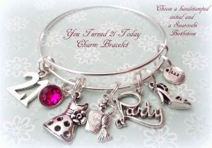 21 Gifts for 21st Birthday for Her 21st Birthday Gift 21st Birthday Charm Bracelet Gift Idea