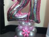21st Birthday Balloon Decorations Age 21 Balloon On An Air Filled Base Great Centerpiece
