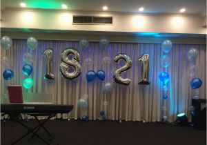 21st Birthday Balloon Decorations Numbers with Balloon Strands