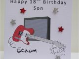 21st Birthday Card Ideas for A Boy Personalised Boys Guitar Birthday Card Any Age 18th
