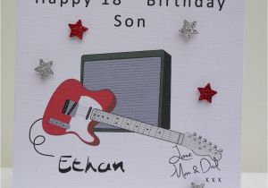 21st Birthday Card Ideas for A Boy Personalised Boys Guitar Birthday Card Any Age 18th