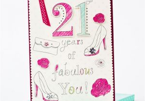 21st Birthday Cards for Her Boxed 21st Birthday Card 21 Years Of Fabulous Only 1 99