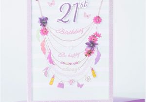 21st Birthday Cards for Her Boxed 21st Birthday Card A Wish Only 1 99