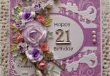 21st Birthday Cards for Her Handcrafted by Helen 21st Birthday Card