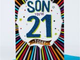 21st Birthday Cards for son 21st Birthday Card Fantastic son Only 1 29