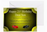 21st Birthday Cards for son 21st Birthday Card son Greeting Cards by Vigorgifts