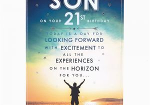 21st Birthday Cards for son 21st Birthday Card Special son Beach Scene Card Factory