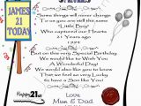 21st Birthday Cards for son Gift for 21st Birthday son Personalized Laminated Card