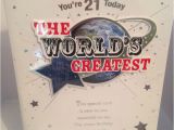 21st Birthday Cards for son Happy 21st Birthday son Card Worlds Greatest Large Size