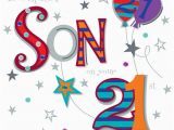 21st Birthday Cards for son son On Your 21st Birthday Greeting Card Cards