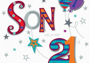 21st Birthday Cards for son son On Your 21st Birthday Greeting Card Cards