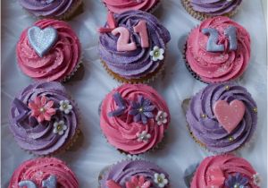 21st Birthday Cupcake Decorations Hot Pink and Purple 21st Birthday Cupcakes for Emma Flickr