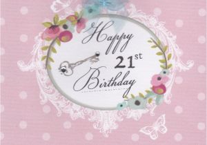 21st Birthday Flowers Delivered Flowers and Key 21st Birthday Card Karenza Paperie