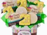 21st Birthday Flowers Delivered Happy 21st Birthday Flower Pot