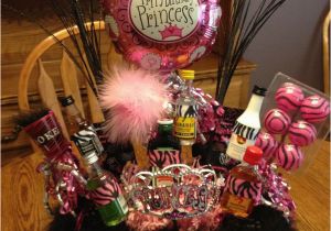 21st Birthday Gift Basket Ideas for Her 21st Birthday Basket Holidays Celebrations Pinterest
