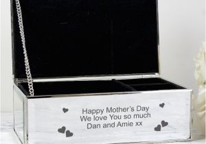 21st Birthday Gifts for Him Jewellery Personalised Hearts Mirrored Jewellery Box Love My Gifts