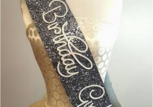 21st Birthday Girl Accessories Birthday Sash Birthday Girl Silver Glitter Handmade by