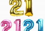 21st Birthday Girl Accessories Lincaier 32inch 62cm Happy 21st Birthday Balloons 21 Years