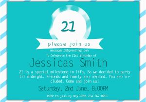 21st Birthday Invitation Wording Samples 21st Birthday Invitations 365greetings Com