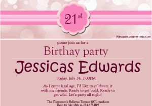 21st Birthday Invitation Wording Samples 21st Birthday Invitations 365greetings Com