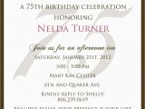 21st Birthday Invitation Wording Samples 75th Birthday Invitation Wording Samples Templates