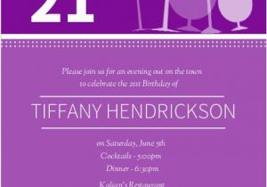 21st Birthday Invitation Wording Samples Cocktail Glasses 21st Birthday Invitations 21st Birthday