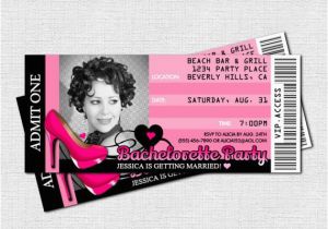 21st Birthday Invitations for Girls Items Similar to Bachelorette Ticket Invitations 21st or