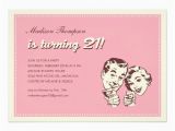 21st Birthday Invitations for Girls Pink Retro 21st Birthday Invitations for Girls Zazzle