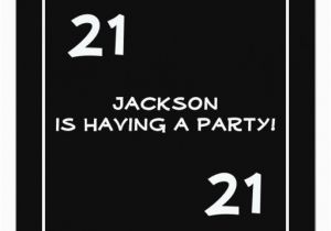 21st Birthday Invitations Male Male 21st Birthday Party Simple Black White Invitation