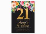 21st Birthday Invitations Templates 21st Birthday Invitation Floral 21st Birthday Invite 21st