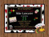 21st Birthday Vegas Invitations 21st Birthday Casino Invitation 21st Birthday Casino