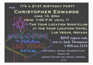 21st Birthday Vegas Invitations 21st Birthday In Las Vegas for Male Card Zazzle Com Au