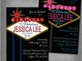 21st Birthday Vegas Invitations 21st Birthday Vegas Party Invitation