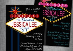 21st Birthday Vegas Invitations 21st Birthday Vegas Party Invitation