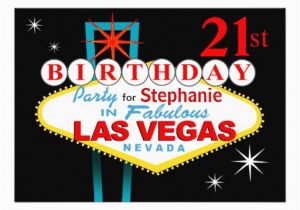 21st Birthday Vegas Invitations Las Vegas 21st Birthday Party 13 Cm X 18 Cm Invitation