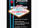 21st Birthday Vegas Invitations Las Vegas 21st Birthday Party Invitation Zazzle