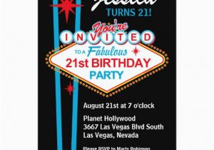 21st Birthday Vegas Invitations Las Vegas 21st Birthday Party Invitation Zazzle