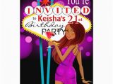 21st Birthday Vegas Invitations Las Vegas 21st Birthday Party Purple 5 Quot X 7 Quot Invitation