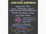 21st Birthday Vegas Invitations Las Vegas Strip Sign 21st Birthday 5×7 Paper Invitation