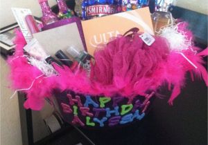 22 Birthday Gifts for Him 22 Birthday Basket Alcohol Glitter Pink Bedazzle Gift
