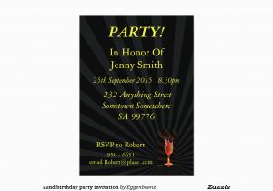 22nd Birthday Party Invitations 22nd Birthday Party Invitation Zazzle