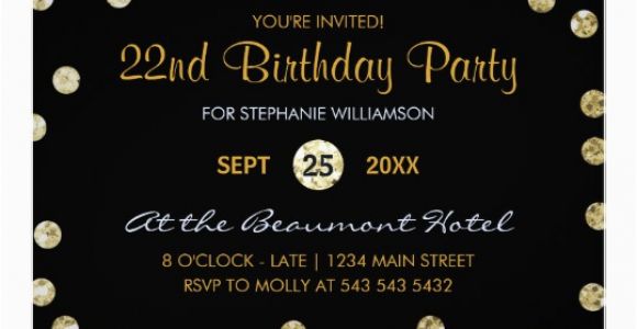 22nd Birthday Party Invitations 40th Birthday Invitations Announcements Zazzle Co Uk