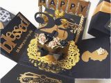23rd Birthday Gifts for Boyfriend Custom 23rd Handmade Explosion Black and Gold Box Card