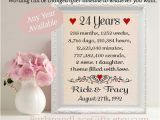 24 Gifts for 24th Birthday for Him 24th Anniversary 24 Years together Gift to Wife Gift for