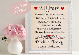 24 Gifts for 24th Birthday for Him 24th Anniversary 24 Years together Gift to Wife Gift for