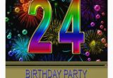 24th Birthday Party Ideas for Him 24th Birthday Party Invitation with Bubbles