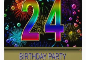 24th Birthday Party Ideas for Him 24th Birthday Party Invitation with Bubbles