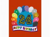 24th Birthday Presents for Him 24th Birthday Gifts with assorted Balloons Design Card